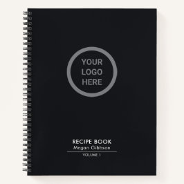 Stilvolle, individuell gestaltete Black Custom Log Notizblock