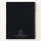 Stilvolle, individuell gestaltete Black Custom Log Notizblock (Rückseite)