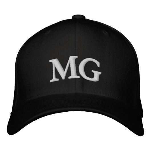 Stilvolle, individuell monogrammierte Baseballkapp Bestickte Baseballkappe (Vorderseite)