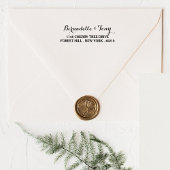 Stilvolle Individuelle Name & Address Wood Art Bri Gummistempel