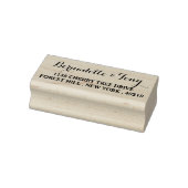 Stilvolle Individuelle Name & Address Wood Art Bri Gummistempel (Stempel)