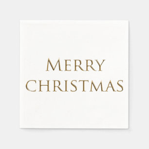 Stilvolle, individuelle Name Frohe Weihnachten. Serviette