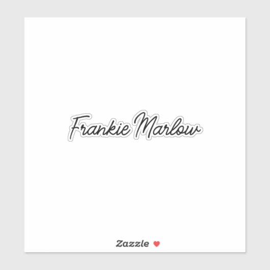 Stilvolle Individuelle Name-Skripte Handgeschriebe Aufkleber (Blatt)