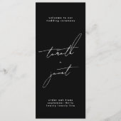 Stilvolle Individuelle Namen Hochzeitsfeier Programm (Vorderseite)