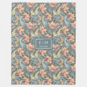 Stilvolle individuelle Namen im Morris-Stil werfen Fleecedecke (Vorderseite)