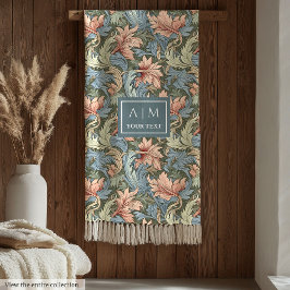 Stilvolle individuelle Namen im Morris-Stil werfen Fleecedecke