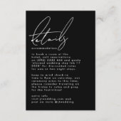 Stilvolle Individuelle Namen Schwarz-weiß Hochzeit Begleitkarte (Vorderseite)
