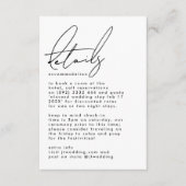 Stilvolle Individuelle Namen White Black Wedding Begleitkarte (Vorderseite)