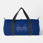Stilvolle individuelle Sporttasche mit Monogramm u Duffle Bag (Vorderseite)