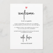 Stilvolle Informationen zur Hochzeitzeit Hinweiskarte (Rückseite)