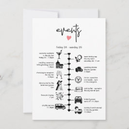 Stilvolle Informationen zur Hochzeitzeit Hinweiskarte