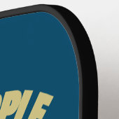 Stilvolle Initialen Aquamariner Personalisierter N Pickleball Schläger (Linke Seite)