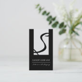 Stilvolle Innenarchitekt-Visitenkarte Visitenkarte (Stehend Vorderseite)