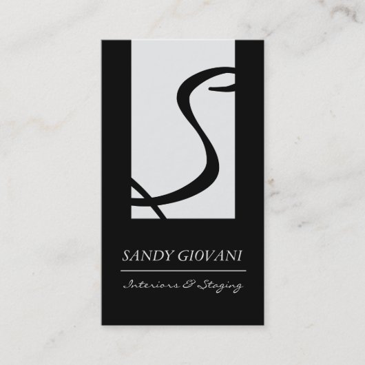 Stilvolle Innenarchitekt-Visitenkarte Visitenkarte (Vorderseite)