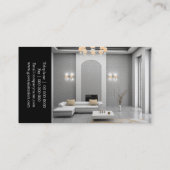 Stilvolle Innenarchitekt-Visitenkarte Visitenkarte (Rückseite)