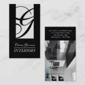 Stilvolle Innenarchitekt-Visitenkarte Visitenkarte (Vorne/Hinten)