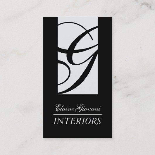 Stilvolle Innenarchitekt-Visitenkarte Visitenkarte (Vorderseite)