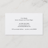 Stilvolle Innenarchitektur Designer Kupfer Rahmen  Visitenkarte (Rückseite)