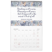 Stilvolle Inspiration Zitat botanische Flora 2022 Kalender (Jan 2027)