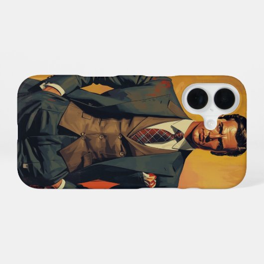 Stilvolle iPhone Case für Männer - Moderne Geschen iPhone 16 Hülle (Rückseite (Horizontal))