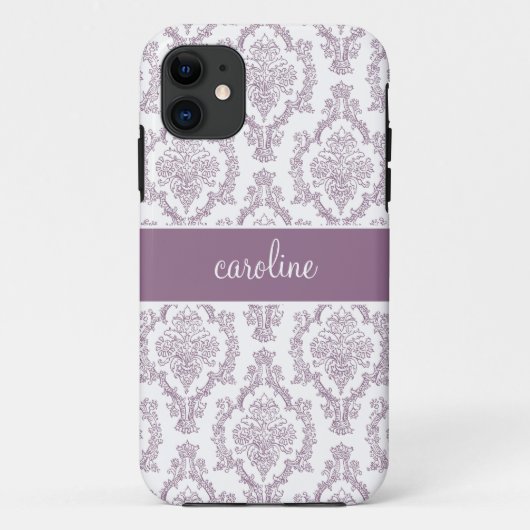 Stilvolle iPhone-Fälle von Damask (Lila) Case-Mate iPhone Hülle (Rückseite)