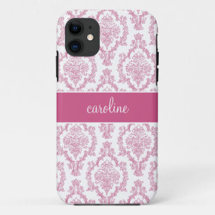 Stilvolle iPhone-Fälle von Damask (Pink) iPhone 11 Hülle