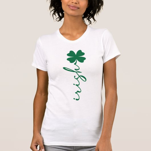 Stilvolle Irish Four-Leaf Clover T-Shirt (Vorderseite)