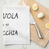 Stilvolle italienische Küche Löffel Gabel zitieren Geschirrtuch (Viertel Falte)