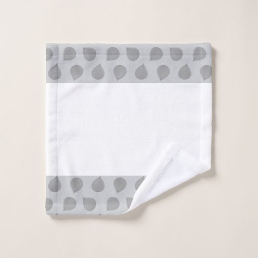 Stilvolle Jade Tree Blätter auf Light Gray & White Badhandtuch Set (Waschlappen)