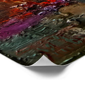 Stilvolle Jazzband, die Musik auf der Szene spielt Poster (Ecke)