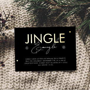 Stilvolle Jingle & Mingle Corporate Christmas Foil Folieneinladung