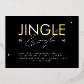 Stilvolle Jingle & Mingle Corporate Christmas Foil Folieneinladung (Vorderseite)