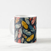 Stilvolle Jugendstil-Federn Kaffeetasse (Vorderseite Links)