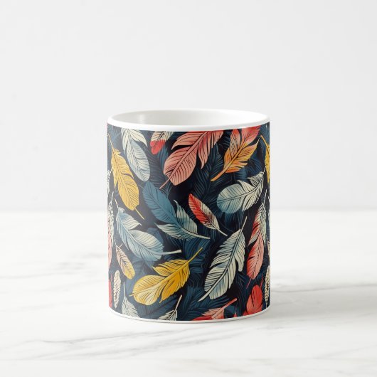 Stilvolle Jugendstil-Federn Kaffeetasse (Mittel)