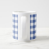 Stilvolle Jumbo-Tasse, Dark Blue Karo Gingham Jumbo-Tasse (Rückseite)