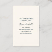 Stilvolle Jungle Leopard Hibiskus Blume | Blau Visitenkarte (Rückseite)