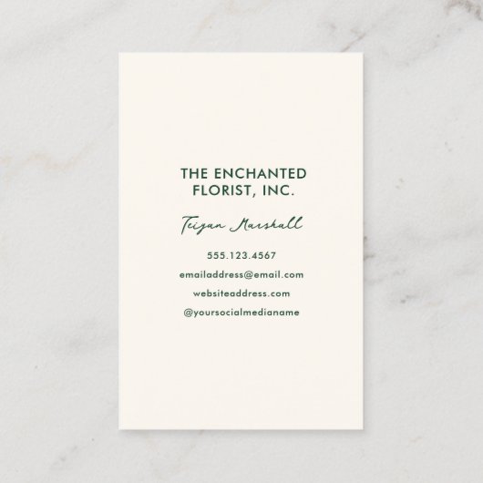 Stilvolle Jungle Leopard Hibiskus Blume Visitenkarte (Rückseite)