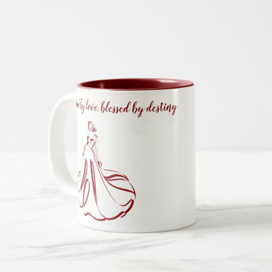 Stilvolle Kaffee-Tasse - Brew with Charm Zweifarbige Tasse (Vorderseite Links)