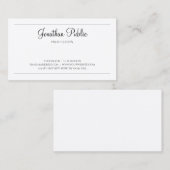 Stilvolle Kalligrafie Moderne Berufliche Schlichte Visitenkarte (Vorne/Hinten)