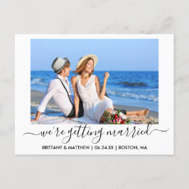 Stilvolle Kalligrafie Save the Date heiraten Postkarte