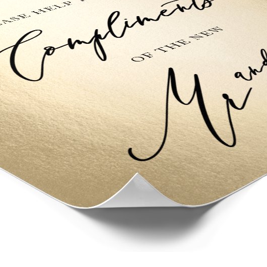 Stilvolle Kalligrafie Script Ladys Badezimmer-Zeic Poster (Ecke)