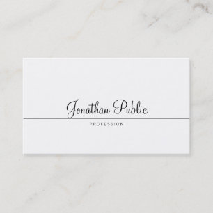 Stilvolle Kalligrafie Script Trendy Minimalistisch Visitenkarte