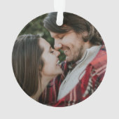 Stilvolle Kalligrafie-Script-Verlobung-Ankündigung Ornament (Rückseite)