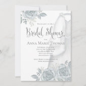 Stilvolle Kalligrafie-Skript Elegant Wedding Gown Einladung (Vorderseite)