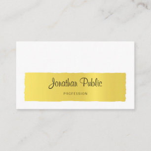 Stilvolle Kalligrafie Trendy Gold Look Minimalisti Visitenkarte