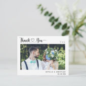 Stilvolle Kalligraphie Danke Karte (Stehend Vorderseite)