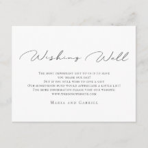Stilvolle Kalligraphie Elegant Wedding Wishing Wel
