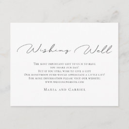 Stilvolle Kalligraphie Elegant Wedding Wishing Wel Begleitkarte