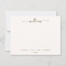 Stilvolle Kalligraphie Familienname Gold-Script
