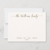 Stilvolle Kalligraphie Familienname Gold-Script